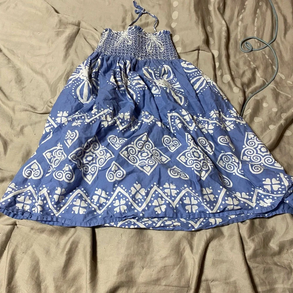 Old Navy Kids Dress in Blue and White Pattern‎